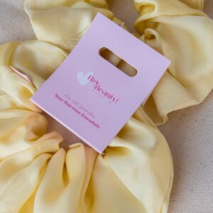 XL Scrunchie in Sunshine- 100% Mulberry Silk
