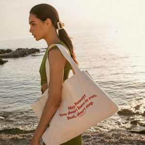 You don't have to run. But don't stop. - Cotton Tote Bag