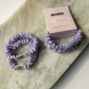Two Pack Set in Lilac - 100% Silk Scrunchies