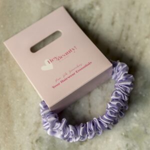 Two Pack Set in Lilac - 100% Silk Scrunchies
