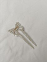 Butterfly Pin in White - Image 6