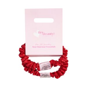 Two Pack Set in Rouge - 100% Silk Scrunchies