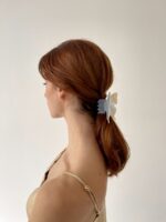 Butterfly Crystal Clip Blue in Pink Crystals - Image 7