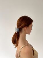 Butterfly Crystal Clip Blue in Pink Crystals - Image 6