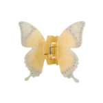 Butterfly Crystal Clip in Yellow