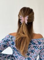 Butterfly Crystal Clip in Sugar Pink - Image 5