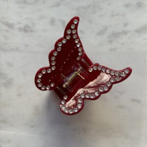 Big Crystal Butterfly in Glossy Red