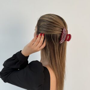 The Ultra Glam Clip in Glossy Red