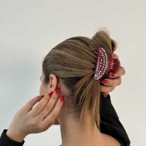 The Ultra Glam Clip in Glossy Red